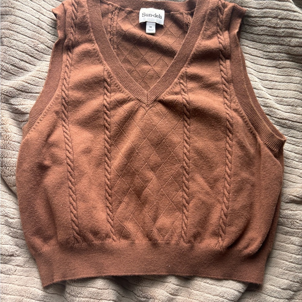 Sundek Brown Cable Knit Women's Top